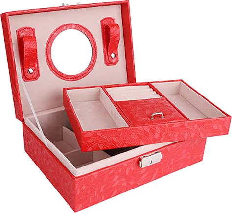 Schmuckkästchen für Damen Leder quadratisch Organizer für Halskette