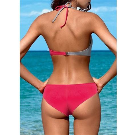 Let Op Type 2 Stuks Sexy Split Color Matching Bikini Badpak Maat