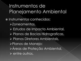 Planejamento Ambiental Cap Ii Etapas Estrutura E Instrumentos Do