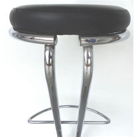 Pair of Italian Mid-Century Modern Chrome Bar Stools | Modernism