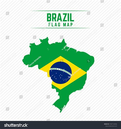 Flag Map Brazil Brazil Flag Map Stock Vector Royalty Free 1967124256