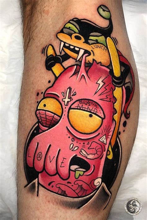 Homer Simpsons Tattoo By Tattoo Artist Josep Canti Barcelona Spain