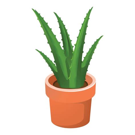 Icono De Planta De Aloe Vera Estilo De Dibujos Animados 14186889