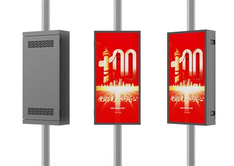 P4 Road Pillar Digital Sign Street Advertising Signage Lighting Pole