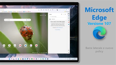 Disponibile Microsoft Edge Stabile Versione 107 Sidebar Abilitata Per