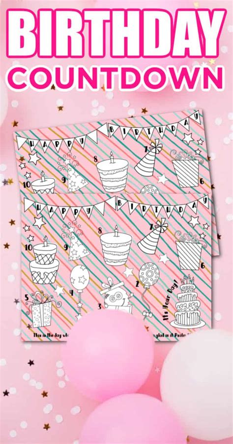 Printable Birthday Countdown - Made with HAPPY