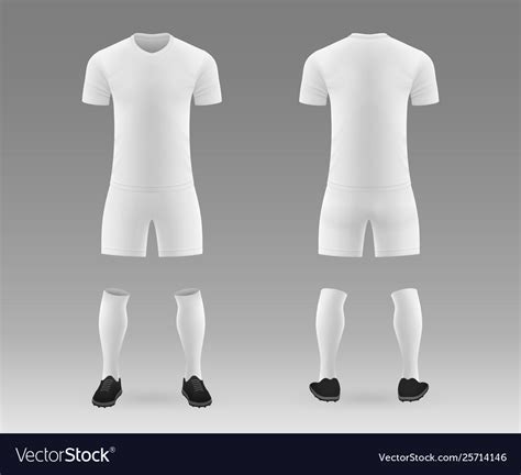 D Realistic Template Soccer Kit Royalty Free Vector Image