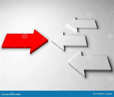 White And Red Arrows Stock Illustration Illustration Of Arrow 21360589