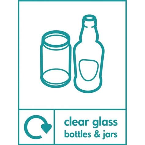 Clear Glass Waste Recycling Signs - from Key Signs UK