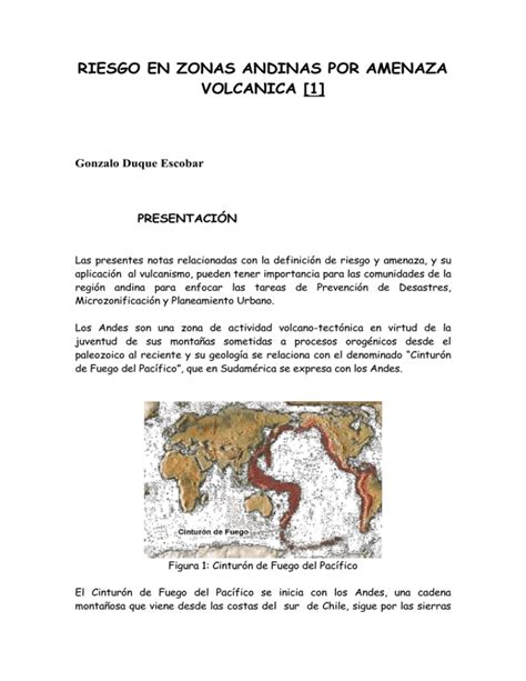 Riesgo En Zonas Andinas Por Amenaza Volcanica 1