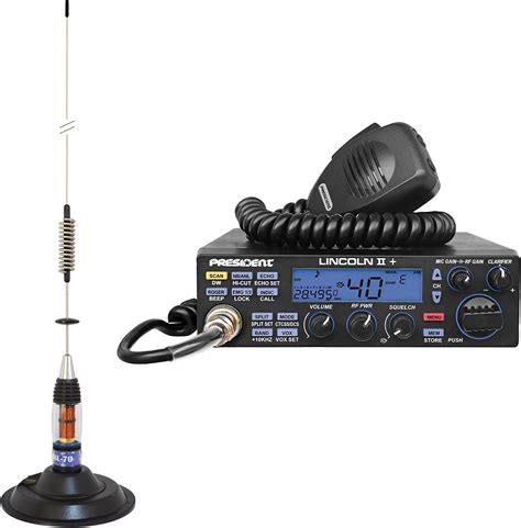 Kit Radio Cb President Lincoln Ii Cb Antenne Pni Ml70 Länge 70 Cm 26 30 Mhz 200 W Amazon