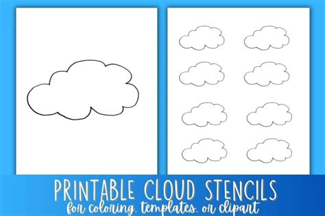 Free Printable Cloud Stencil Template ⋆ Love Our Real Life