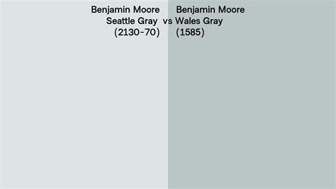 Benjamin Moore Seattle Gray Vs Wales Gray Side By Side Comparison