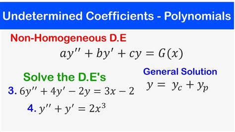 🔵21b Method Of Undetermined Coefficients 2 Gx Polynomial 2nd