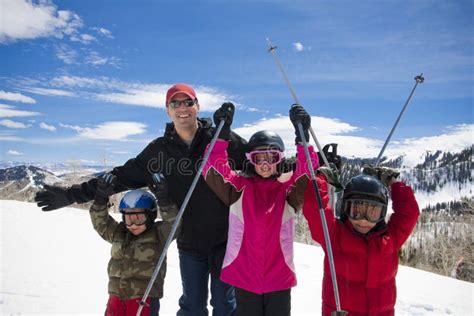 Family Fun at a Ski Resort stock image. Image of family - 21647877