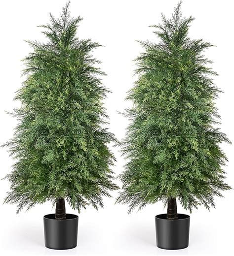 Amazon Yemmen Pack Ft Artificial Cedar Topiary Trees For