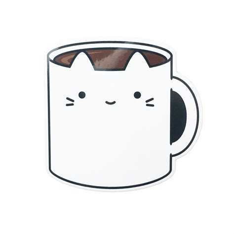 Coffee Cat Vinyl Sticker – Sparkle Collective