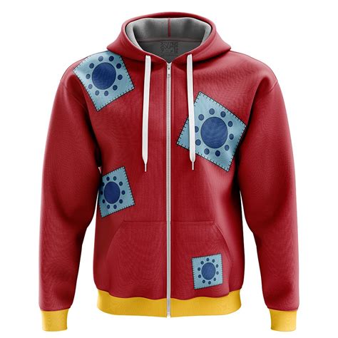 Luffy Wano Pattern One Piece Zip Hoodie Jacket Anime Ape