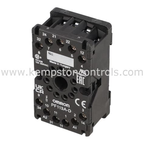 Omron PF113A D OMRON RELAY SOCKET FOR USE WITH MKS SERIES 11 PIN DIN