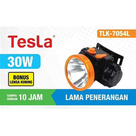 SENTER KEPALA HEADLAMP TESLA TLK 7054 WATERPROOF 30WATT Lazada Indonesia