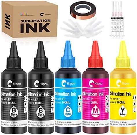 Hiipoo Recambio de tinta de sublimación de 500 ml para ET2400 ET 2720