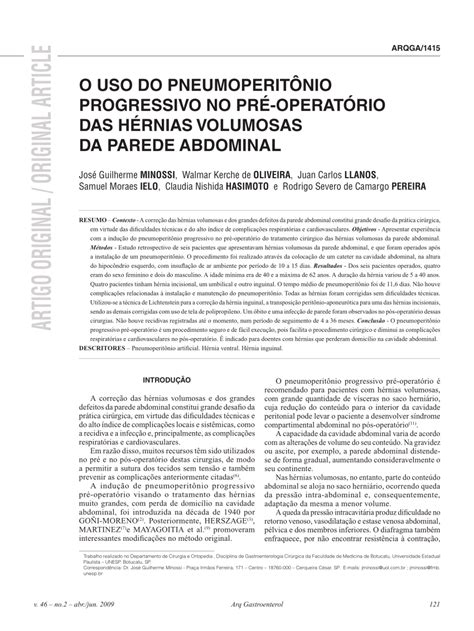 Pdf Preoperative Progressive Pneumoperitoneum In Voluminous Abdominal