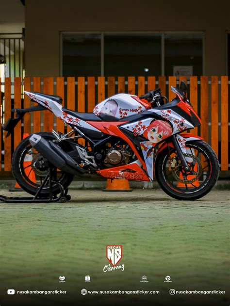 Sticker Motor Honda Cbr R All New Anime Putih Merah Modifikasi