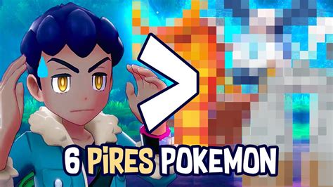 6 PIRES POKÉMON d Épée et Bouclier YouTube