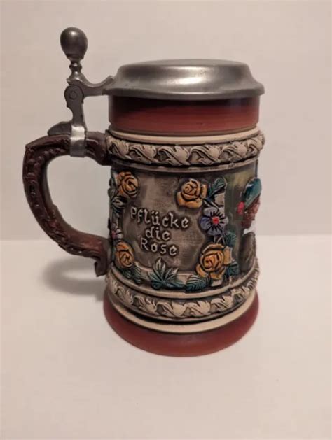 Vintage Original Thewalt West Germany Lidded Beer Stein