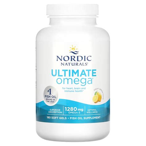 Омега-3 рыбий жир Nordic Naturals со вкусом лимона, 180 капсул купить ...