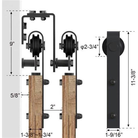 Winsoon Ft In Powder Coated Black Heavy Duty Bypass Double Door