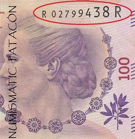 Billete Peso Evita Eva Per N Reposicion Serie R R