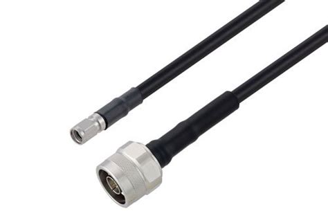 N Male To Reverse Polarity SMA Plug Low Loss Cable Using TCOM 240 Coax