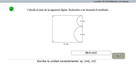 Calcula El Rea De La Siguiente Figura Redondea A Un Decimal El