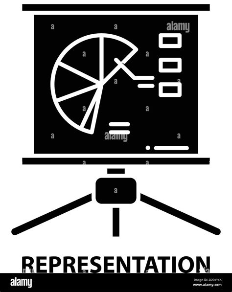 Icono De Representación Signo De Vector Negro Con Trazos Editables