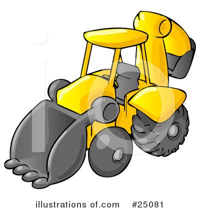 Backhoe Clipart #25081 - Illustration by Leo Blanchette