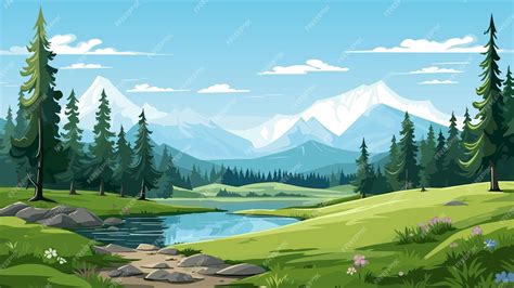 Premium Vector | Nature landscape for conference background