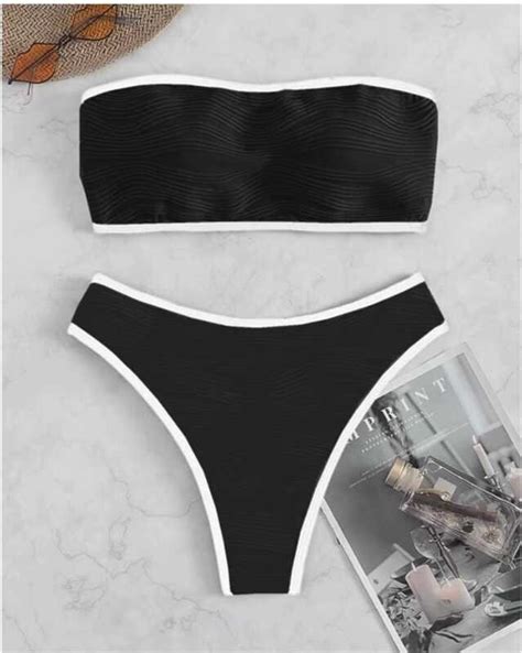 New Swimsuit Women S Solid Color Bikini Strapless Sexy Bikini Vaion Hot Spring Swimsuit