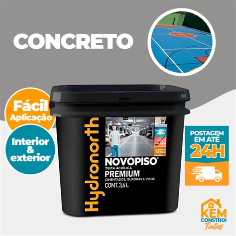 Tinta Para Calçada Externa - Tinta Novopiso Hydronorth Para Piso Calçada Garagem Quadra esportiva na ...