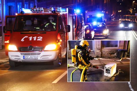 Feuerwehreinsatz In Aue Waschmaschine F Ngt An Zu Brennen