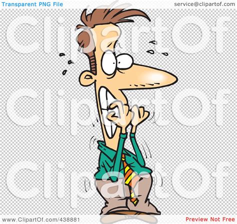 Royalty-Free (RF) Clip Art Illustration of a Cartoon Nervous ...