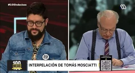 Tomás Mosciatti interpeló a Francisco Orrego en 100 indecisos Están