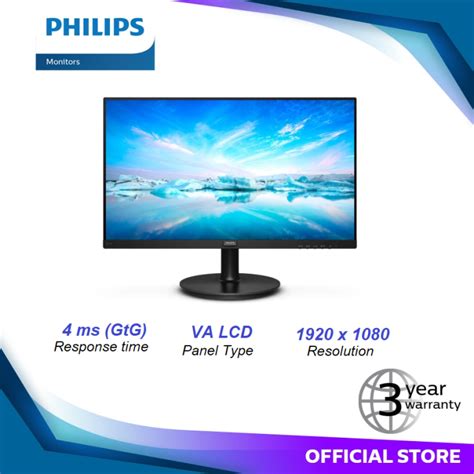 Philips 221v8 21 5 Va Panel 75hz Vga Hdmi Borderless Monitor Lazada Ph