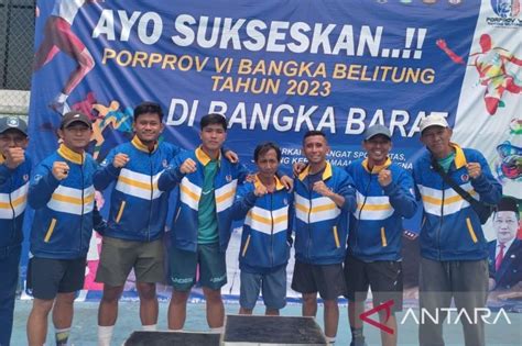 Porprov Vi Babel Tenis Beregu Bangka Barat Persembahkan Emas