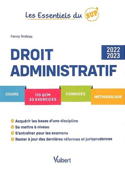 Livre Droit Administratif Cours Qcm Exercices Corrig S