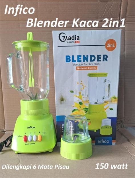 Blender Kaca Infico National Quality Kapasitas 1 2 Liter Dilengkapi 6