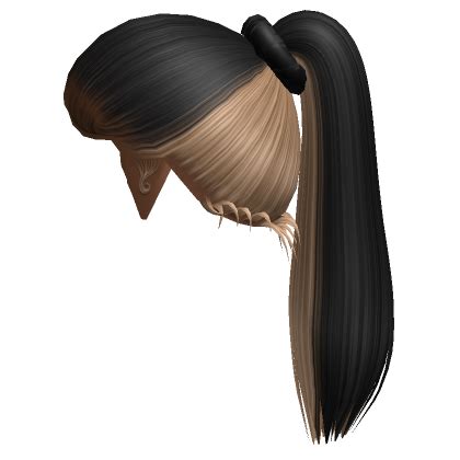 Blonde Skunk Striped Ponytail Roblox