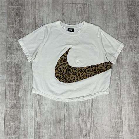 Крутая футболка топик от nike nsw big logo 1с большим леопардовым ...