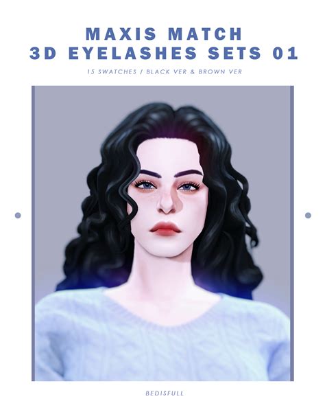 BED TS4 FM MM 3d Eyelashes Sets 01 BED MUSAE On Patreon The Sims