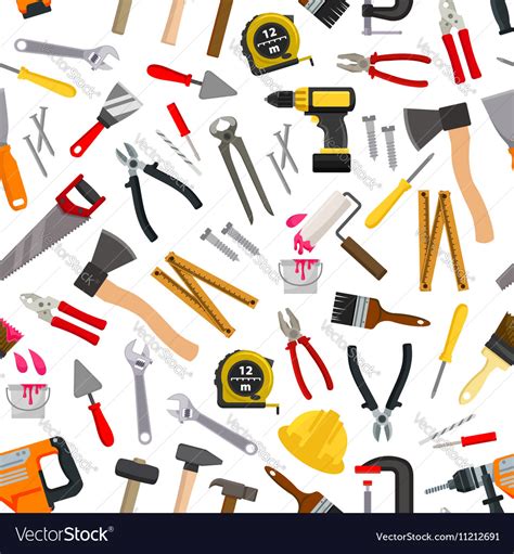 Pattern of repair working tools Royalty Free Vector Image